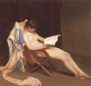 Theodore Roussel The Reading gril USA oil painting artist